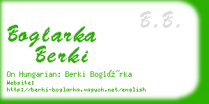 boglarka berki business card